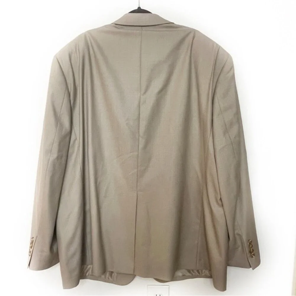 RALPH LAUREN SILK WOOL BLEND TAN BLAZER MENS SIZE XL